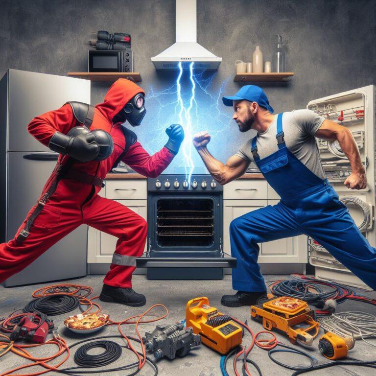 Appliance Repair Tech vs. the Electrician. Bang!